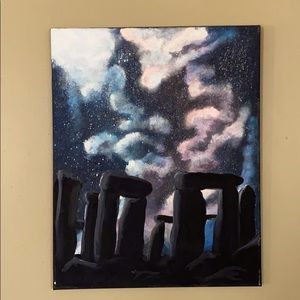 Acrylic painting on stretched canvas